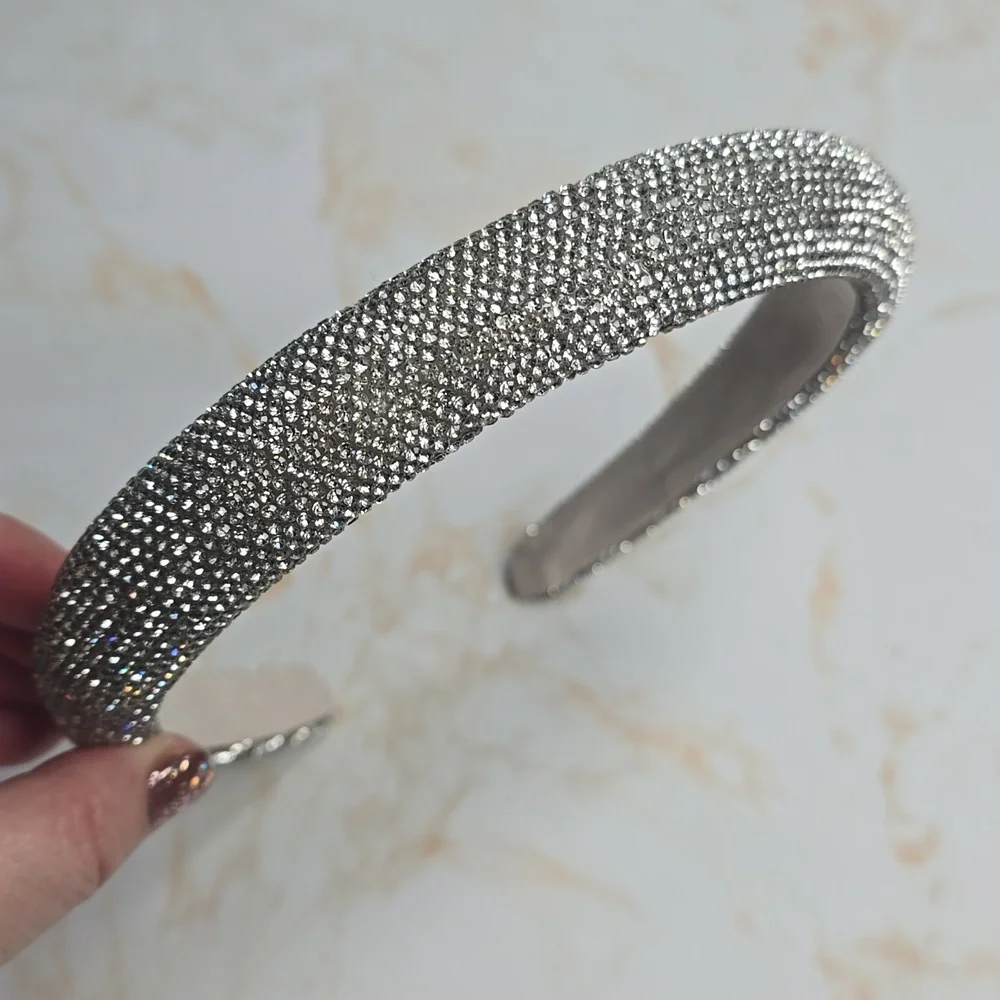 Silver Rhinestone Headband NWOT